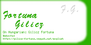 fortuna gilicz business card
